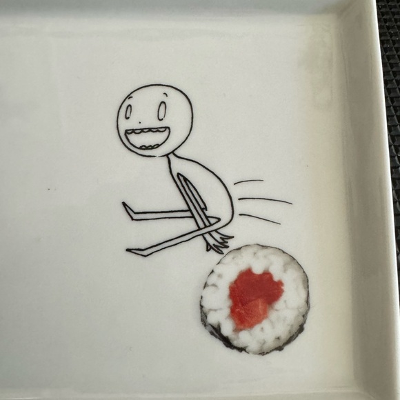 CB2 Oliver Marshmallow Floats 2011, Rectangular Appetizer Plate, Crate & Barrel - Picture 1 of 3